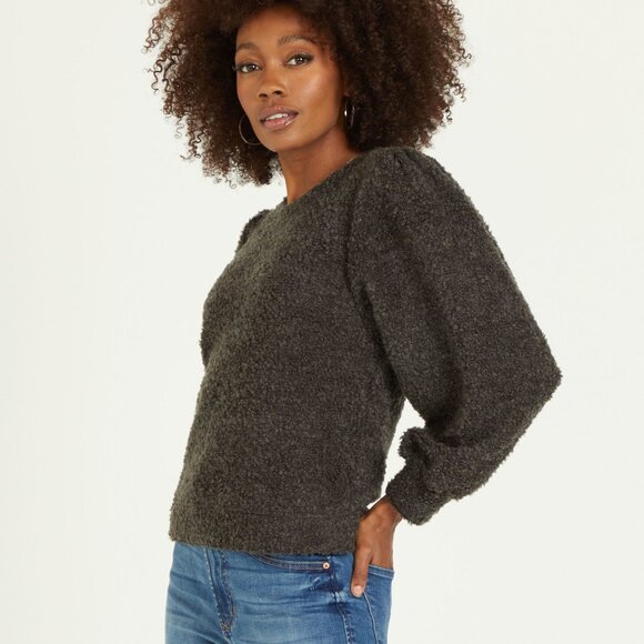 NWT - Dear John Yevena Puff Sleeve Sweater in Black - Picture 2 of 5